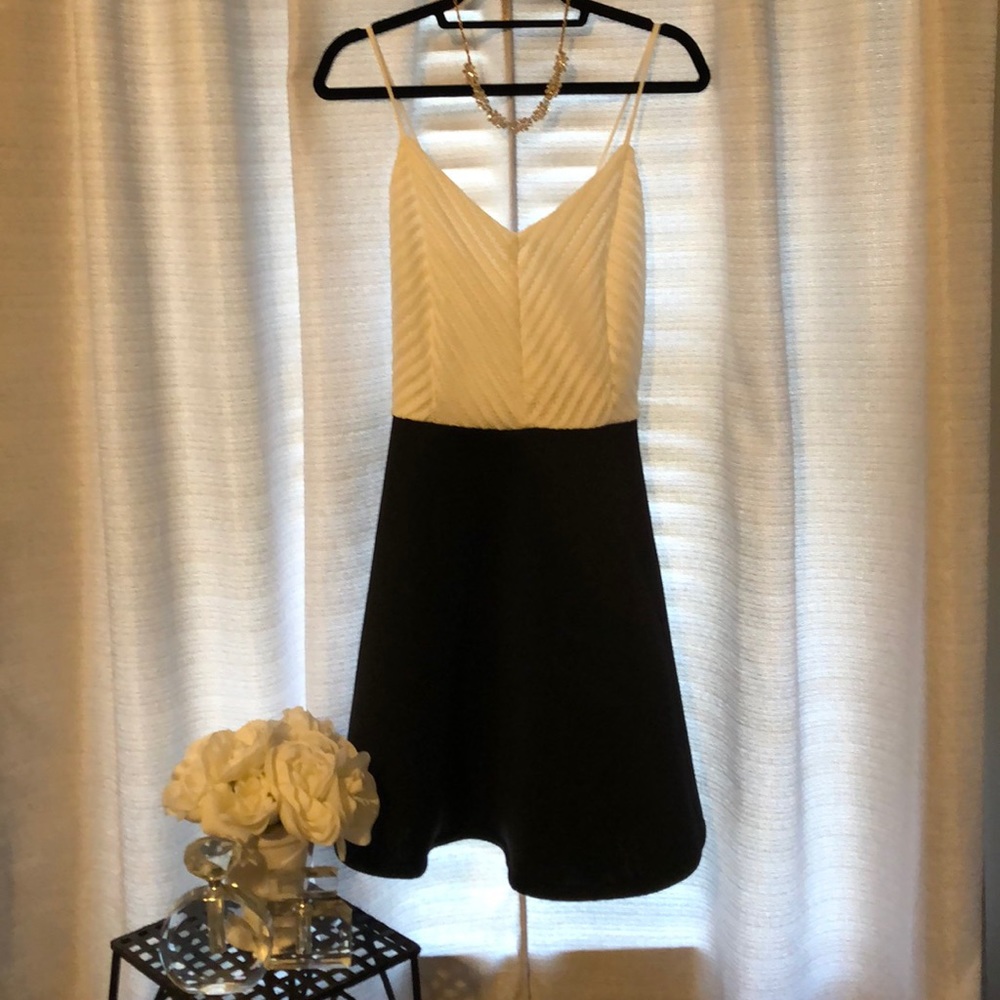Black and White Skater Dress